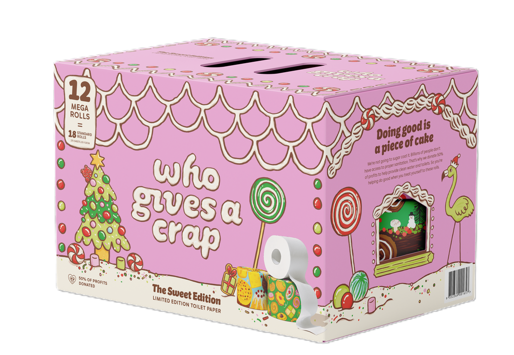Who Gives A Crap Toilet Tissue - The Sweet Edition 12 Mega Roll