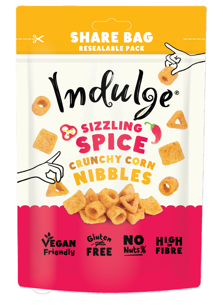Indulge Corn Snacks - Sizzling Spice X 7 X 100g