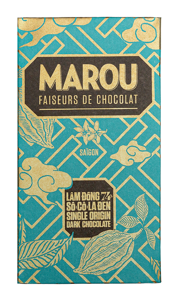 Marou Chocolate Bar - DARK 74% Single Origin Lam Dong X 10 X 80g