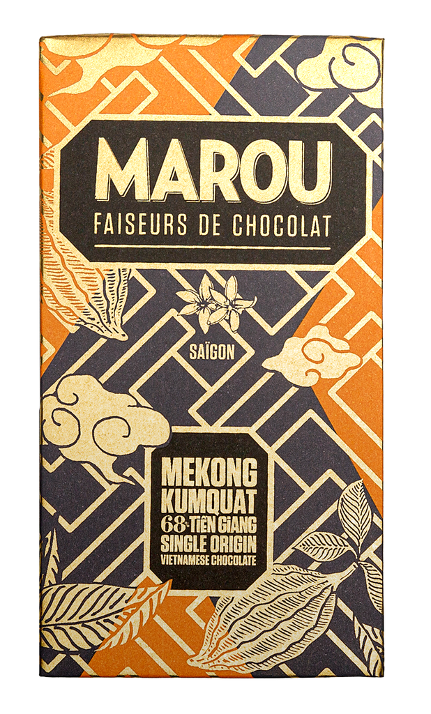 Marou Chocolate Bar - DARK 68% Single Origin Mekong Kumquat Tien Giang X 10 X 80g