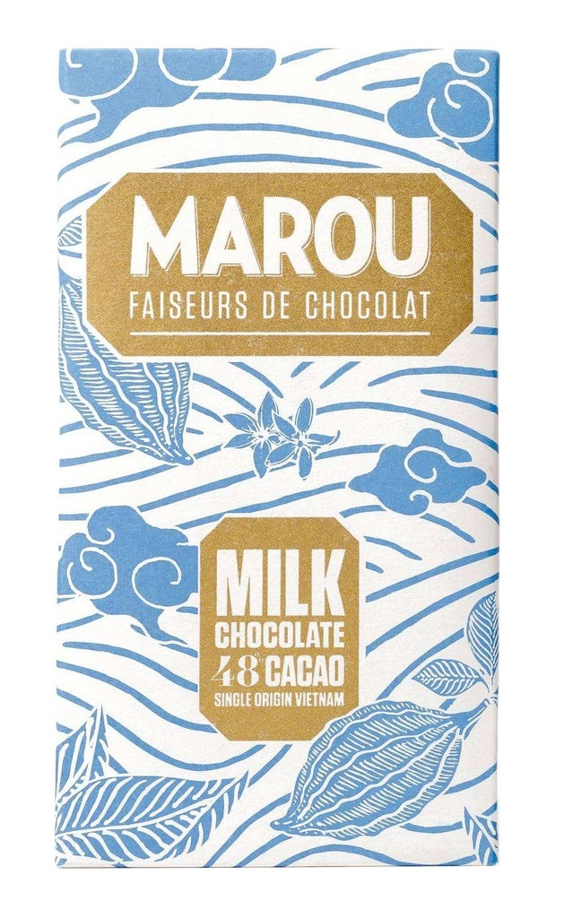 Marou Chocolate Bar - MILK 48% Single Origin Cacao X 10 X 80g