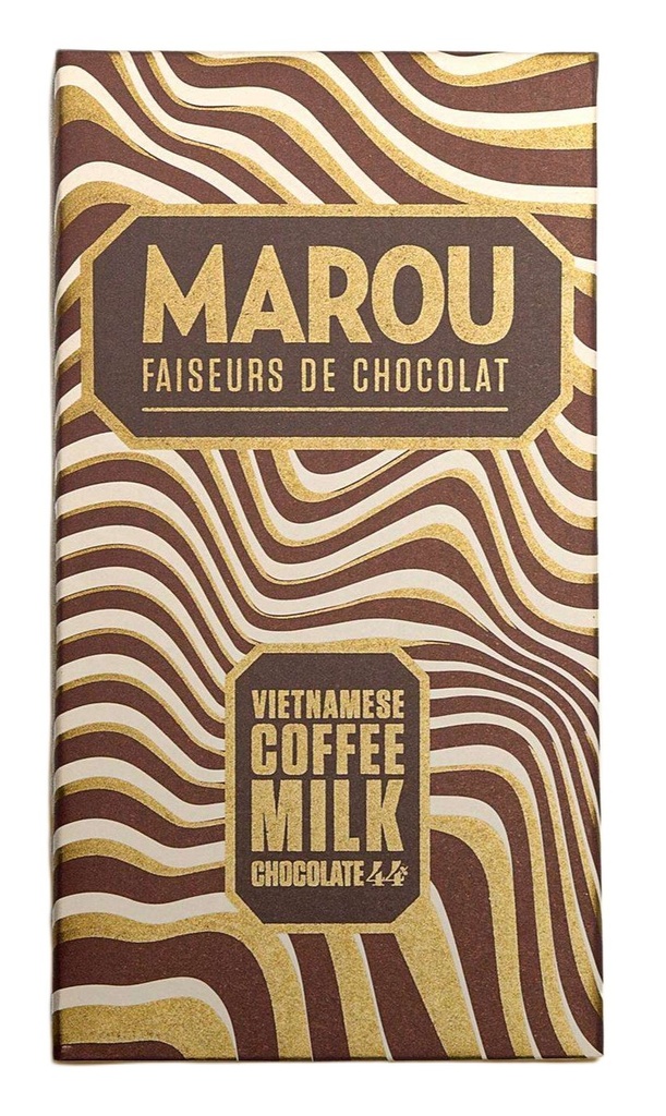 Marou Chocolate Bar - MILK 44% Vietnamese Coffee X 10 X 80g