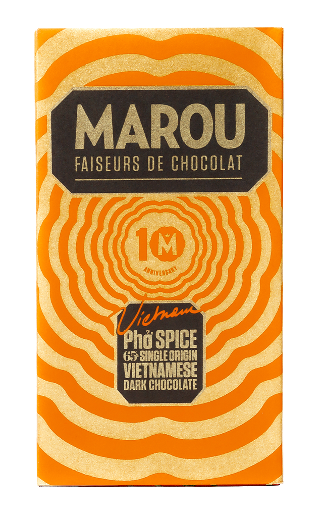 Marou Chocolate Bar - DARK 65% Special Edition Pho Spices X 10 X 80g