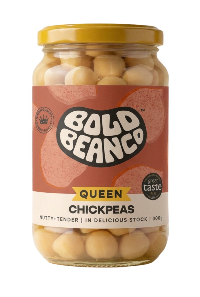 Bold Bean Co Beans - SMALL JAR Queen Chickpeas X 12 X 300g