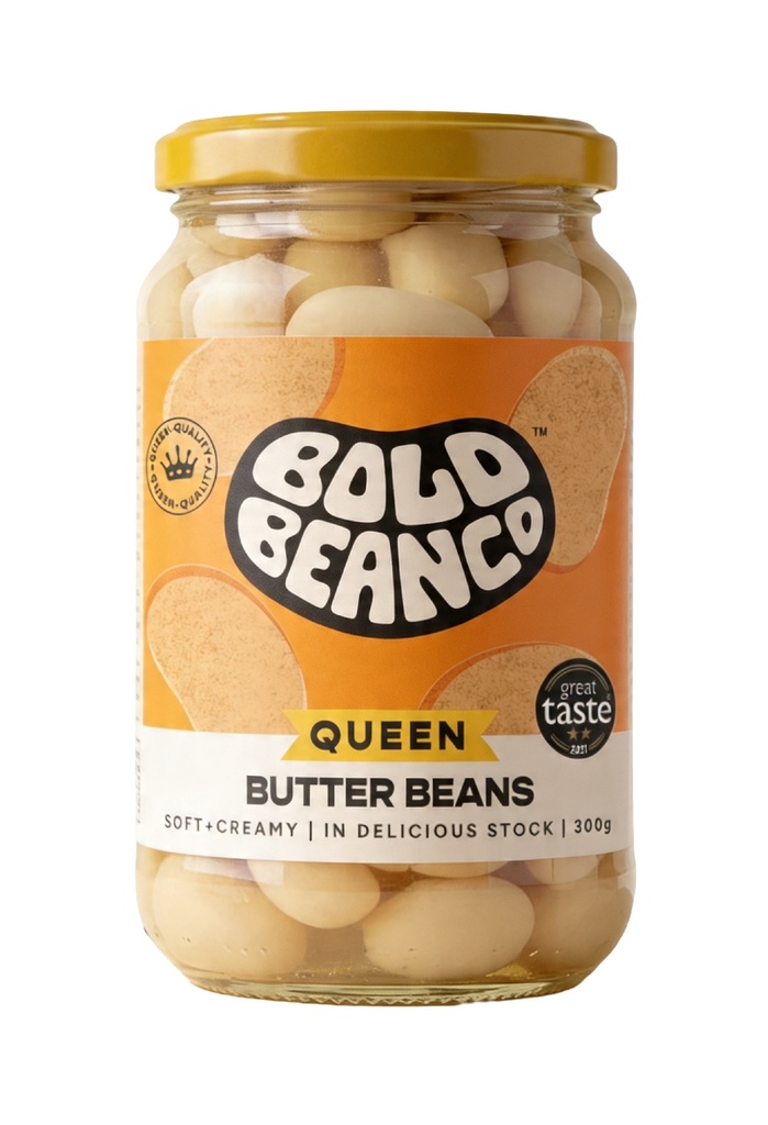 Bold Bean Co Beans - SMALL JAR Butter Beans X 12 X 300g