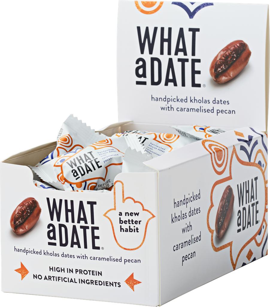 [15% OFF] What A Date Stuffed Dates - Single Pc Kholas with Caramelised Pecan X 30 X 12.5g