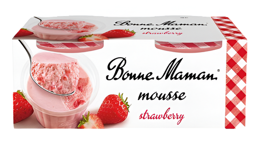 [13386] [10% OFF] Bonne Maman Desserts - Strawberry Mousse (2X70g)
