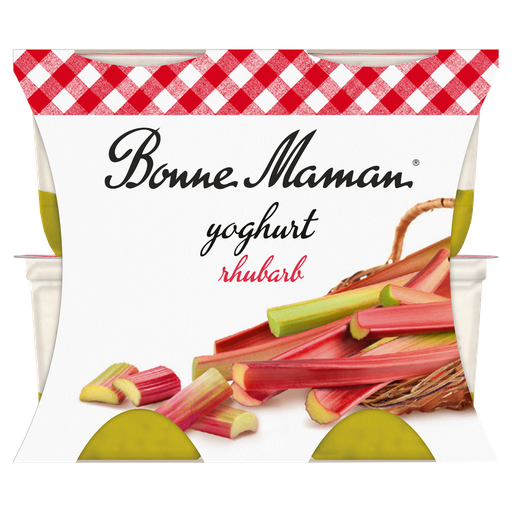[13381] [10% OFF] Bonne Maman Yoghurt - Layered Rhubarb (4X115g)