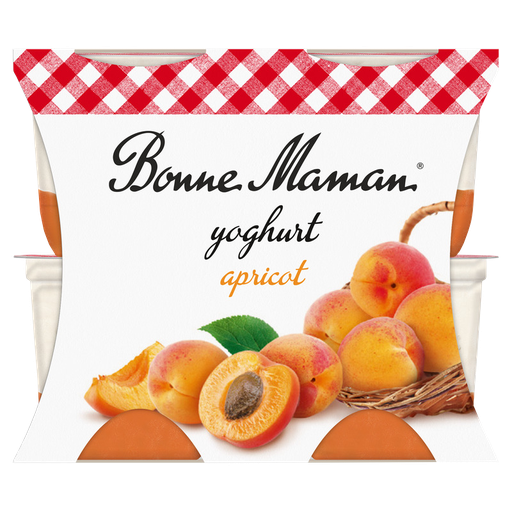 [13382] [10% OFF] Bonne Maman Yoghurt - Layered Apricot (4X115g)