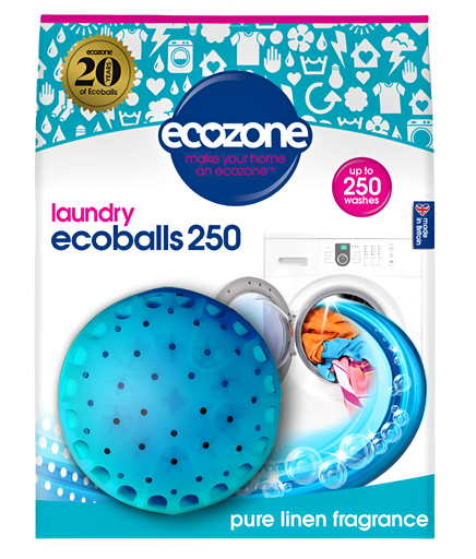 [12128] [30% OFF] Ecozone Laundry balls - Fragrance Free 250 Washes 550g