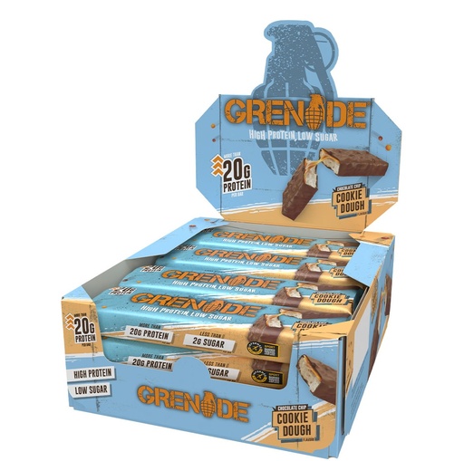 [10162] Grenade Carb Killa Protein Bars - Chocolate Chip Cookie Dough X 12 X 60g