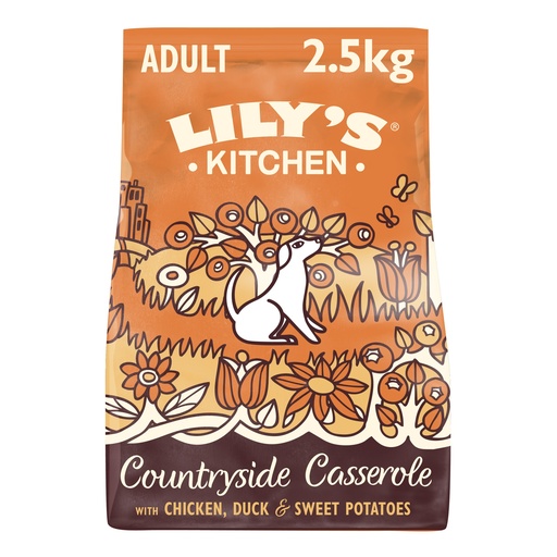 [12317] [25% OFF] Lilys Kitchen Pet Food - DOG DRY Chicken Duck Sw Pot DDC25 X 4 X 2.5kg