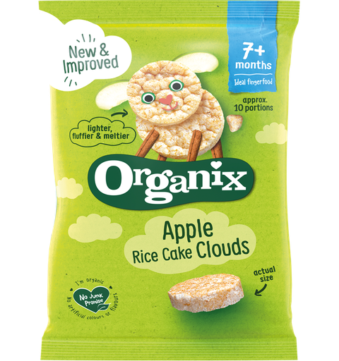 [11040] [10% OFF] Organix Organic Baby Rice Cakes - Apple Cake Clouds X 6 X 40g