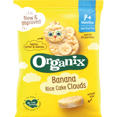 [11041] Organix Organic Baby Rice Cakes - Banana Cake Clouds X 6 X 40g