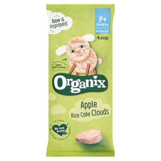 [12375] Organix Organic Baby Rice Cakes Multipacks - Apple Cake Clouds X 5 X (4x18g)
