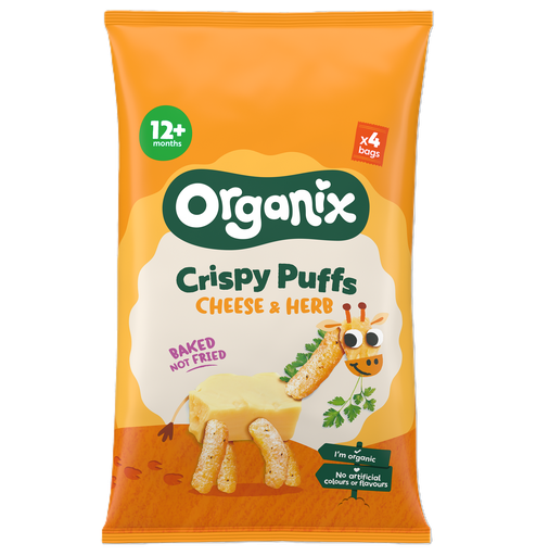 [12381] Organix Organic Baby Snacks Multipacks - Cheese and Herb Puffs X 3 X (4x15g)