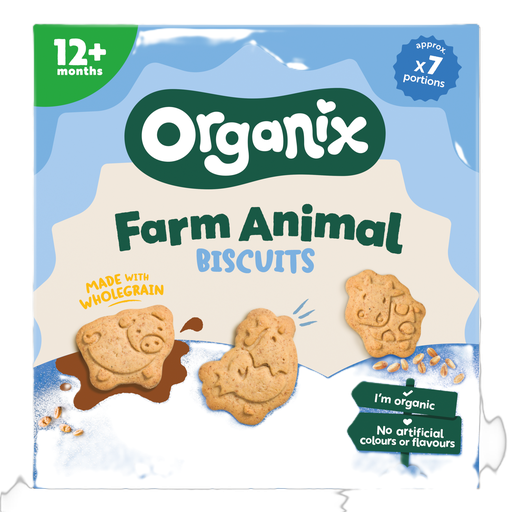[10244] Organix Organic Toddler Biscuits - Farm Animals X 5 X 100g