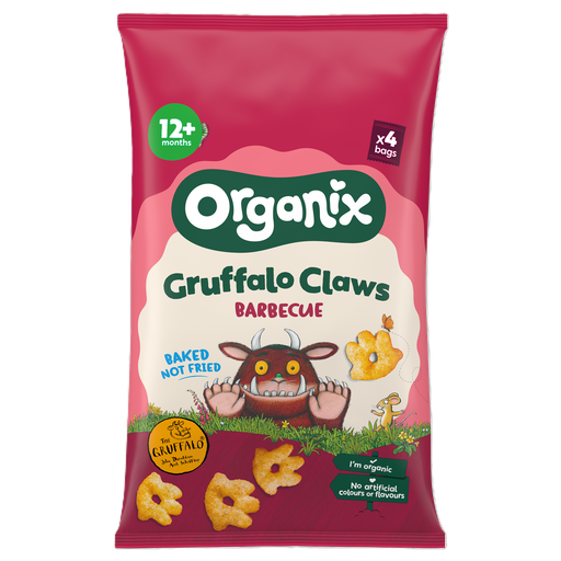 [11454] Organix Organic Toddler Snacks - Barbeque Gruffalo Claws X 3 X (4x15g)