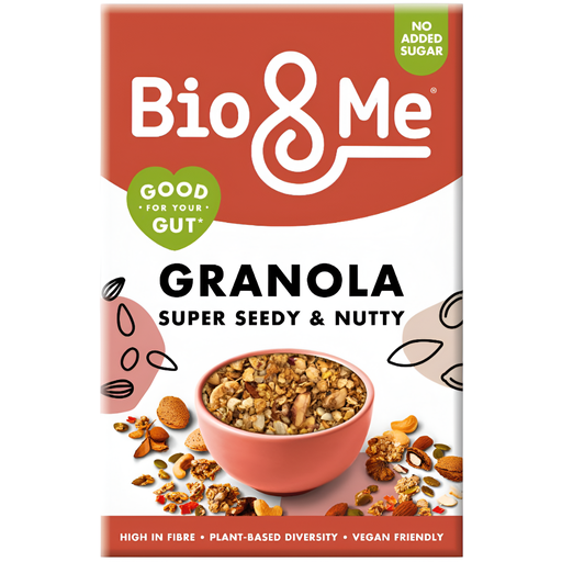 [13322] Bio and Me Vegan Granola - Super Seedy and Nutty X 5 X 360g