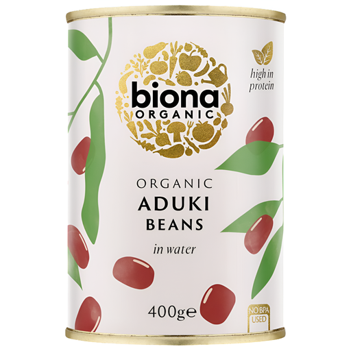 [3117] Biona Organic Veg & Pulse Cans - Aduki Beans X 6 X 400g