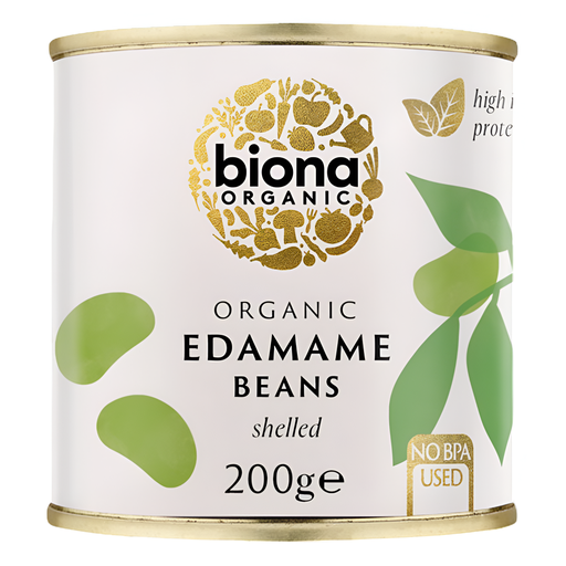 [3139] Biona Organic Veg & Pulse Cans - Edamame Beans X 12 X 200g