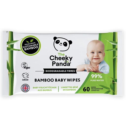 [11304] Cheeky Panda Bamboo Baby Wipes - 60 wipes