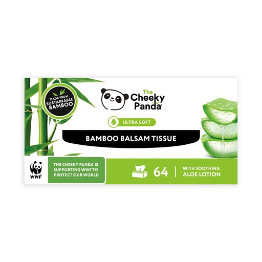 [13335] Cheeky Panda Bamboo Facial Tissue - Balsam 64 Tissues