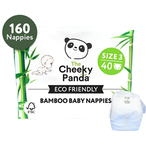[11585] [15% OFF] Cheeky Panda Bamboo Nappies - Size 3 40pc