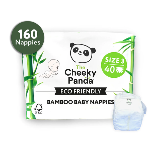 [11585] Cheeky Panda Bamboo Nappies - Size 3 40pc
