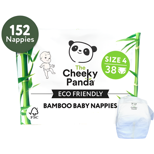 [11586] [15% OFF] Cheeky Panda Bamboo Nappies - Size 4 38pc