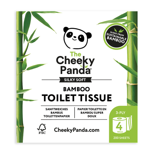[13337] [15% OFF] Cheeky Panda Bamboo Toilet Tissue - 4 Rolls