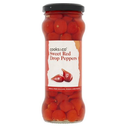 [13831] Cooks and Co Veg Jars - Sweet Red Drop Peppers X 6 X 235g