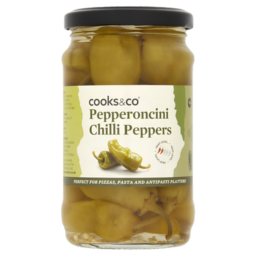 [13833] Cooks and Co Veg Jars - Pepperoncini Chillies X 6 X 280g