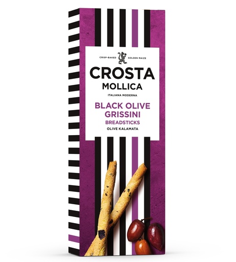 [11321] Crosta and Mollica Grissini - Black Olive X 12 X 140g