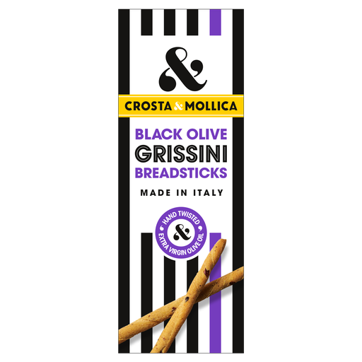 [11321] Crosta and Mollica Grissini - Black Olive X 12 X 140g