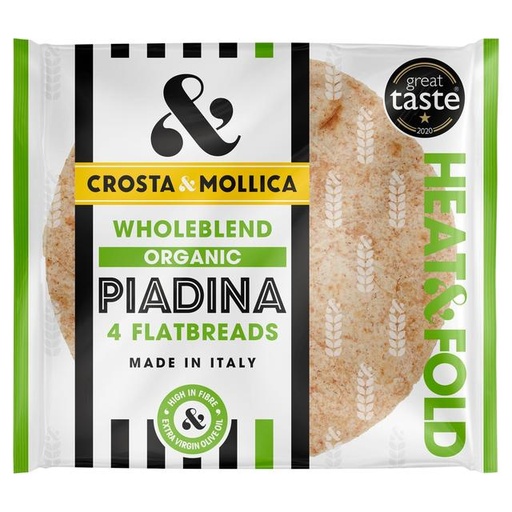 [11319] [15% OFF] Crosta and Mollica Organic Piadina - Wholeblend X 12 X 300g