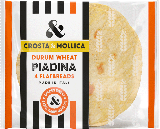 [13809] Crosta and Mollica Organic Piadina - Mini Durum Wheat X 16 X 100g