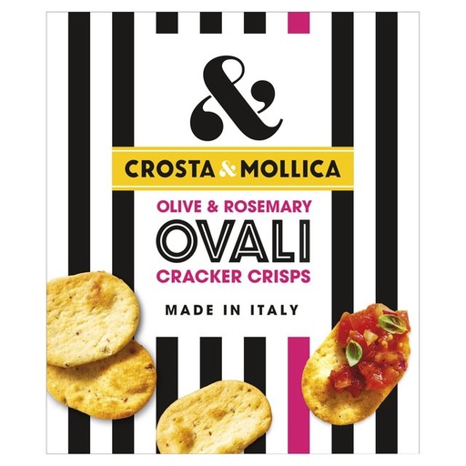 [11330] Crosta and Mollica Ovali - Olive & Rosemary X 12 X 120g