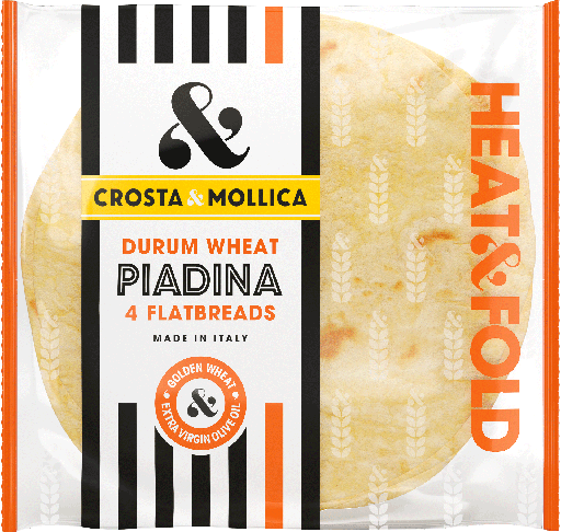 [13015] Crosta and Mollica Organic Piadina - Durum Wheat X 12 X 300g