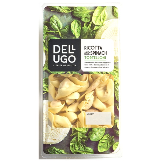 [6780] Dell Ugo Fresh Filled Pasta - Tortelloni Spinach & Ricotta 300g