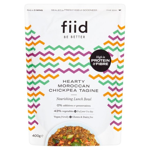 [9895] Fiid Vegan Ready Meals - Chickpea Tagine X 8 X 275g