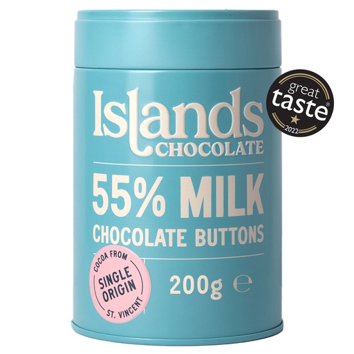 [12885] [15% OFF] Islands Chocolate - 55% Milk Chocolate Buttons 200g