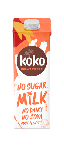 [6650] Koko Dairy Free Coconut Drink - AMBIENT UHT Unsweetened X 6 X 1L
