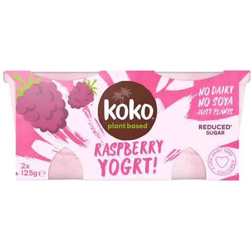 [6679] Koko Dairy Free Coconut Yoghurt - Raspberry (2x125g) 250g