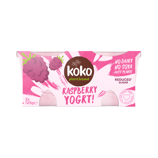 [6679] Koko Dairy Free Coconut Yoghurt - Raspberry (2x125g) 250g