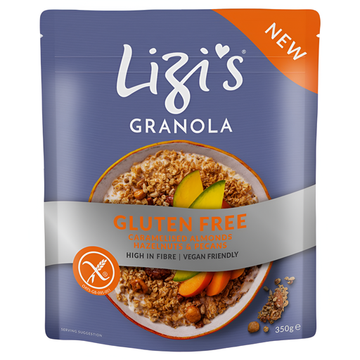 [12197] Lizis Granola - GF Caramel Almonds Hazelnuts Pecan 350g