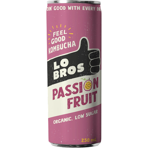 [11382] [15% OFF] Lo Bros Kombucha - CAN Passion Fruit X 12 X 250ml