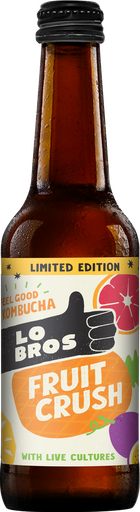 [13153] [15% OFF] Lo Bros Kombucha - BOTTLE Fruit Crush X 12 X 330ml