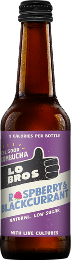 [13154] Lo Bros Kombucha - BOTTLE Raspberry Blackcurrant X 12 X 330ml