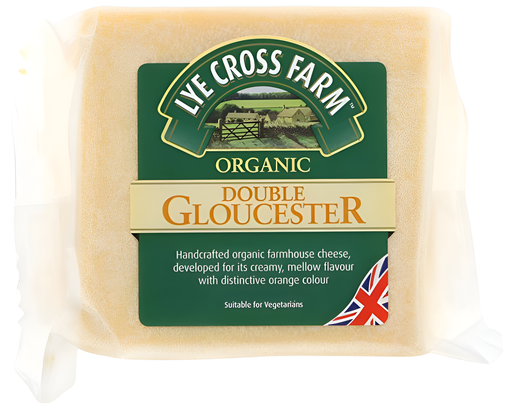 [5100] Lye Cross Organic Cheddar Block - Organic Double Gloucester 245g